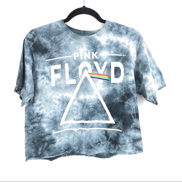 Pink Floyd Tops - Pink Floyd Tye Dye Crop Graphic Band Tee Size M